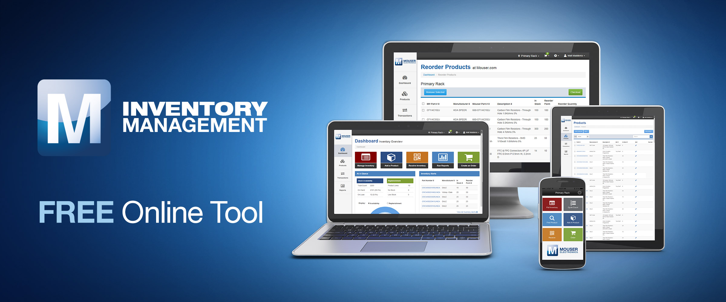 Mouser Electronics Launches Free Inventory Management App