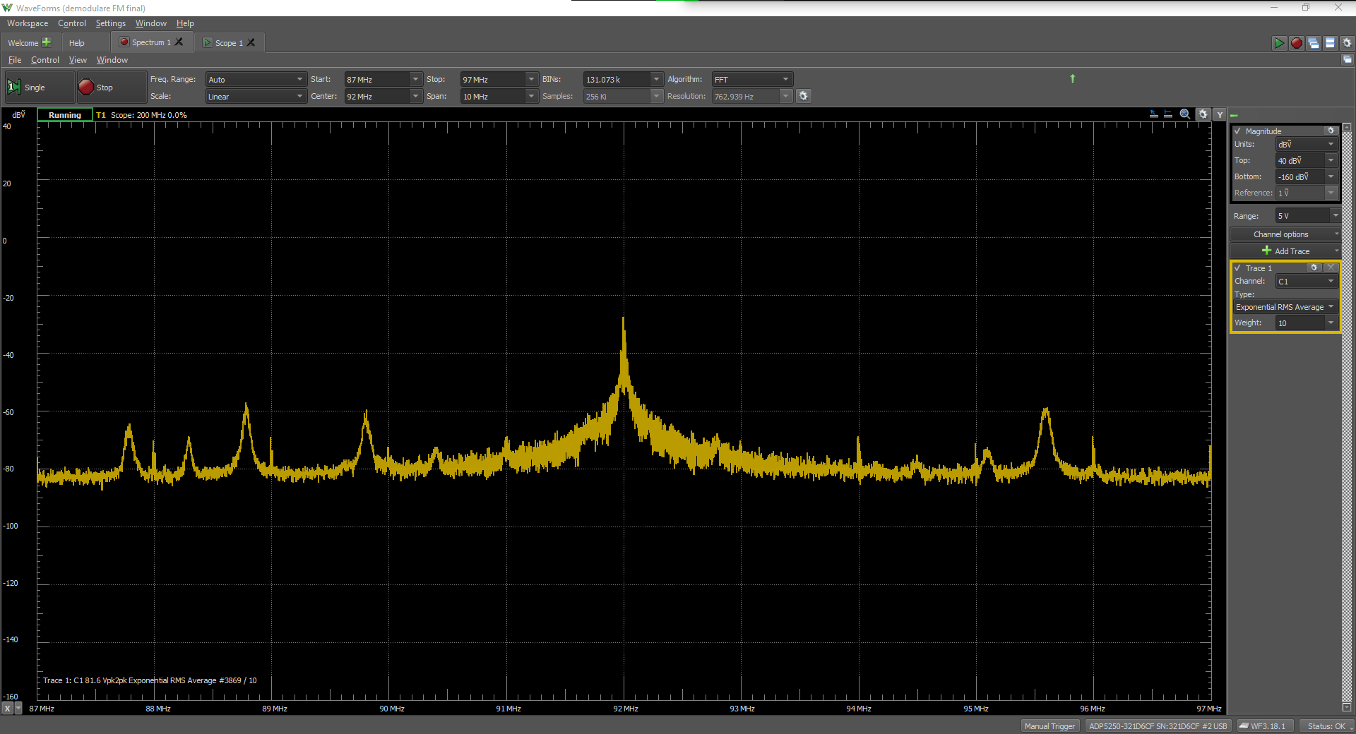 Acquiring and Measuring FM Radio Frequencies From Your Desktop