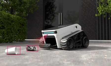 Automatic garbage collection robot_retouch