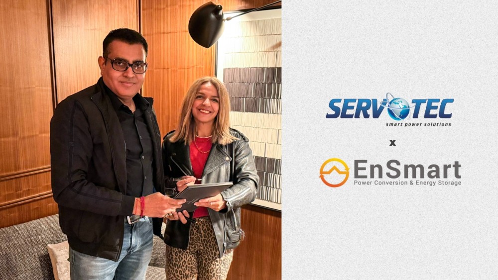 Servotech signs agreement with Ensmart Power In Pic Raman Bhatia Founder and Managing Director Servotech Power Systems Ltd. with Deniz Taner Managing Director Ensmart Power e1729094104737