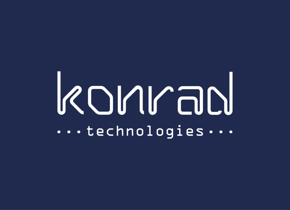 651a6ea7bd837778cf7a20b5 Konrad Technologies Logo White with Blue Background