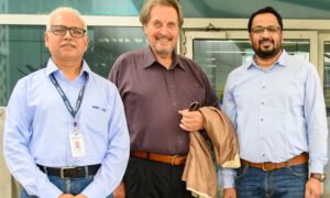 Mr. Errol Musk with Mr. Arun Hand, CTO and Mr. Prem Prakash, CEO of Servotech Renewable