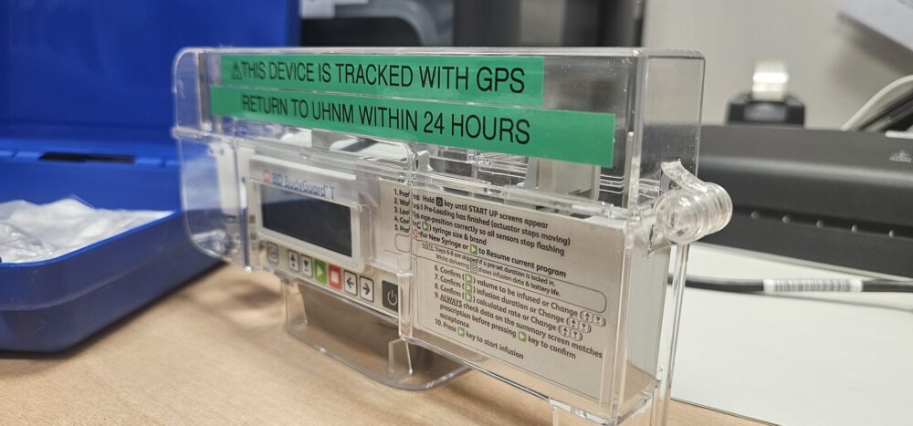 BodyGuard T pump with GPS tag