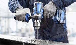 Electronic potting resin encapsulating components inside a rechargeable power tool battery pack for enhanced protection and long term reliability