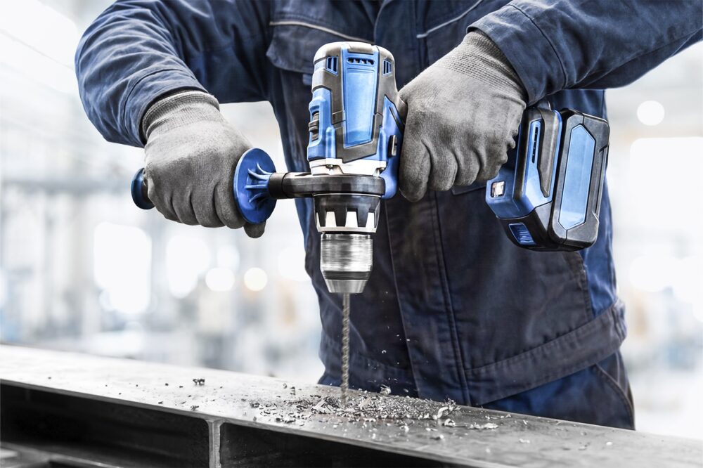 Electronic potting resin encapsulating components inside a rechargeable power tool battery pack for enhanced protection and long term reliability