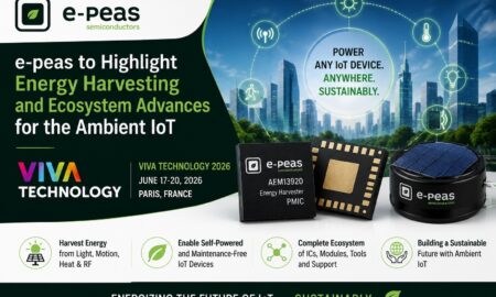 e peas showcasing Ambient IoT energy harvesting solutions and ecosystem innovations at VivaTech 2026