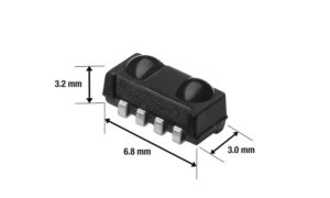 Vishay TSOP15300 Series infrared receivers supporting all major remote control protocols.