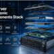 AI server electronic components stack for high-density data centers