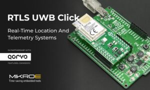 MIKROE RTLS UWB Click for real-time location and telemetry systems