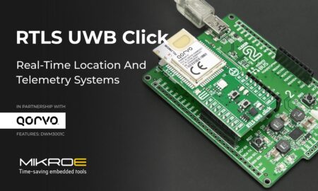MIKROE RTLS UWB Click for real-time location and telemetry systems