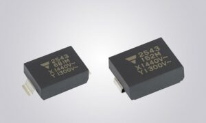 New Vishay Y1 safety capacitors reduce board space by up to 40 percent