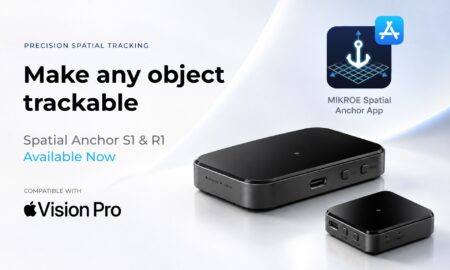 MIKROE spatial tracking units for Apple Vision Pro immersive experience headset