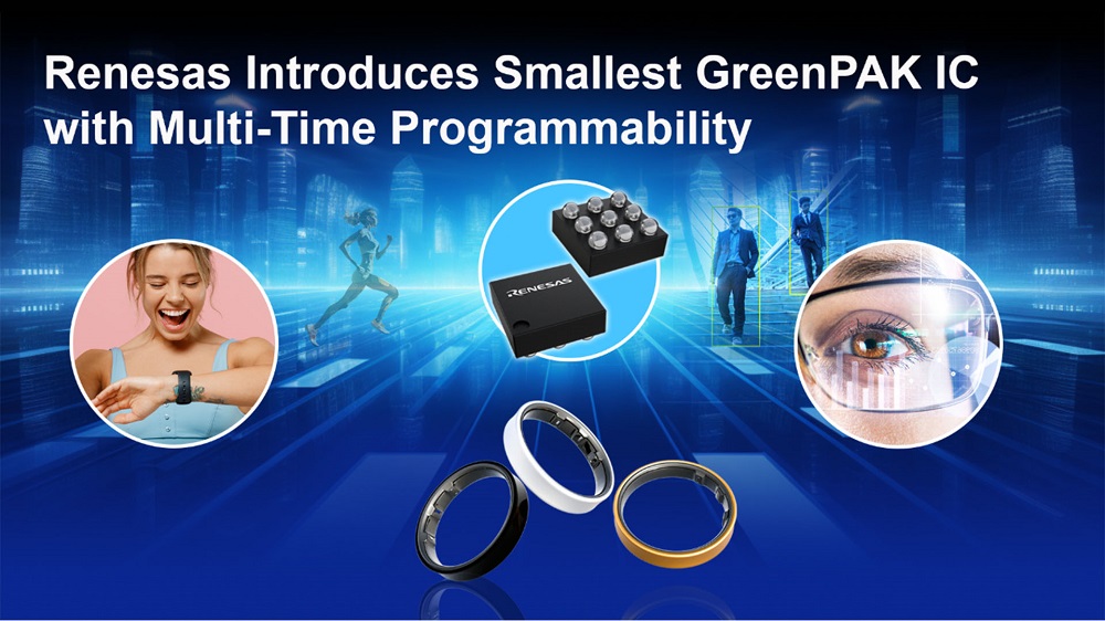 Renesas smallest configurable GreenPAK IC with multi-time programmability in WLCSP and STQFN packages