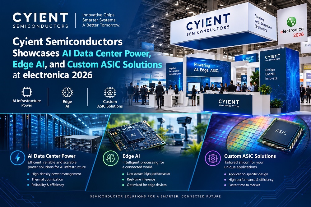 cyient semiconductors ai data center power edge ai custom asic electronica 2026