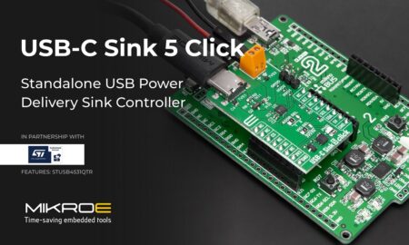 mikroe usb c sink 5 click board usb c power