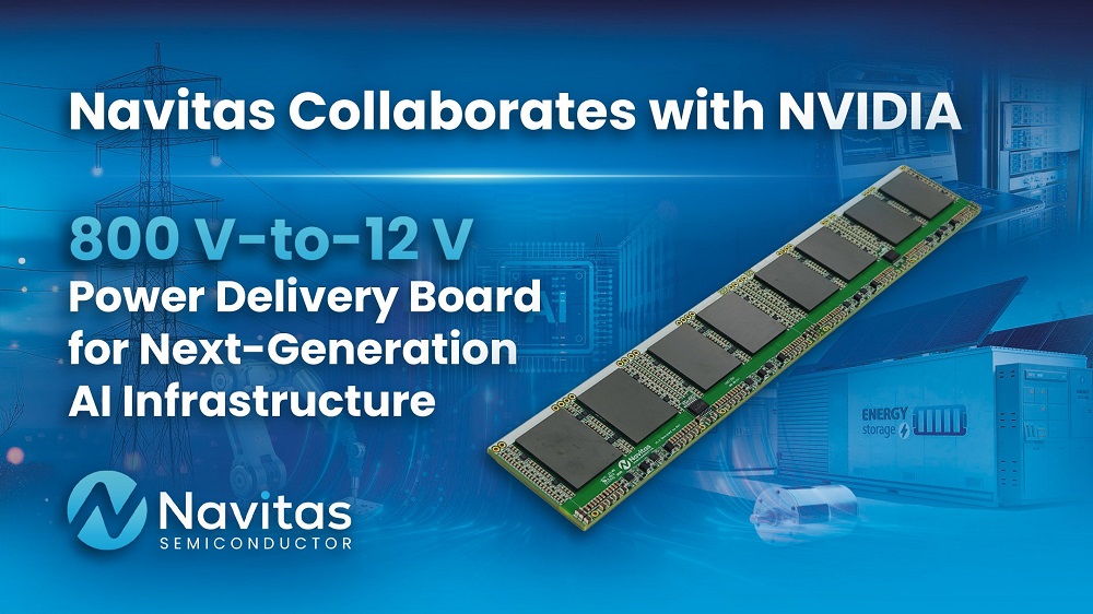 Navitas and NVIDIA collaborate on an 800V-to-12V power delivery board for next-generation AI infrastructure