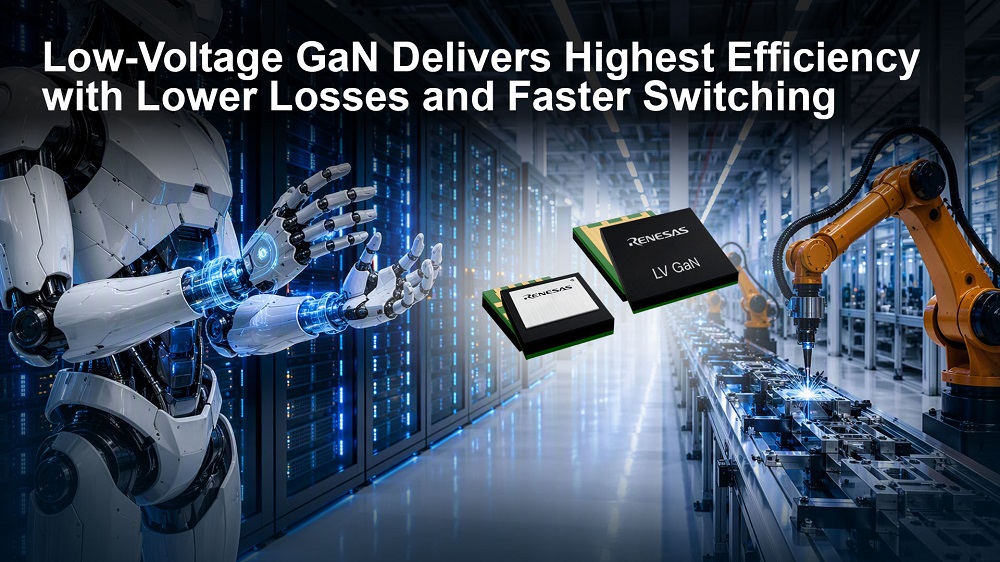 renesas low voltage gan fets ai data centers robotics